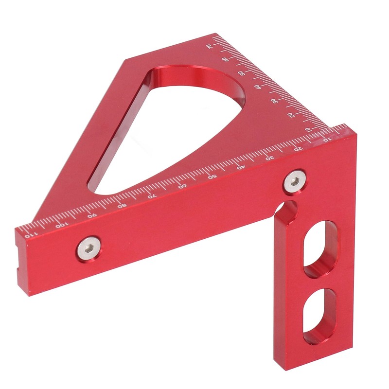 3D Mitre Angle Ruler Aluminum Alloy Professional Red 45 Degree