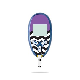 MightySkins Skin Compatible with Abbott Freestyle Lite - Purple Chevron | Protective, Durable, and Unique Vinyl Decal wrap Cover | Easy to Apply, Remove, and Change Styles | Made in The USA