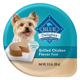 Blue Buffalo Delights Natural Adult Small Breed Wet Dog Food Cup, Grilled Chicken Flavor in Savory Juice 3.5-oz (Pack of 12)