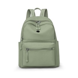 YUESITE Women's Backpack Waterproof Nylon Casual School Bag Daypack Lightweight Travel Backpack Mini Backpack Elegant Lightweight Backpack Handbag for Everyday Travel School Leisure Shopping, Green