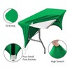 Peomeise 8FT Spandex Table Cover Rectangular Stretch Spandex Tablecloth (Emerald,8FT)