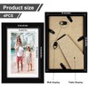 4pcs 6x4in Photo Frame Black Picture Frame Wood Frame Poster