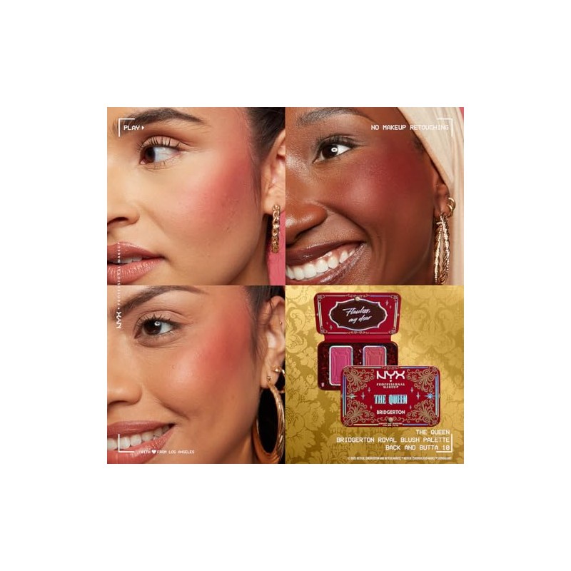 Nyx Professional Makeup, Bridgerton Paleta de Rubor, Tono: The Queen
