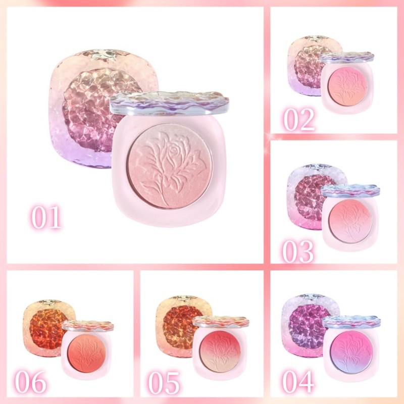 [Korean Style] Gradient Powder Cheek, 6 Colors, 3D Embossing Design,
