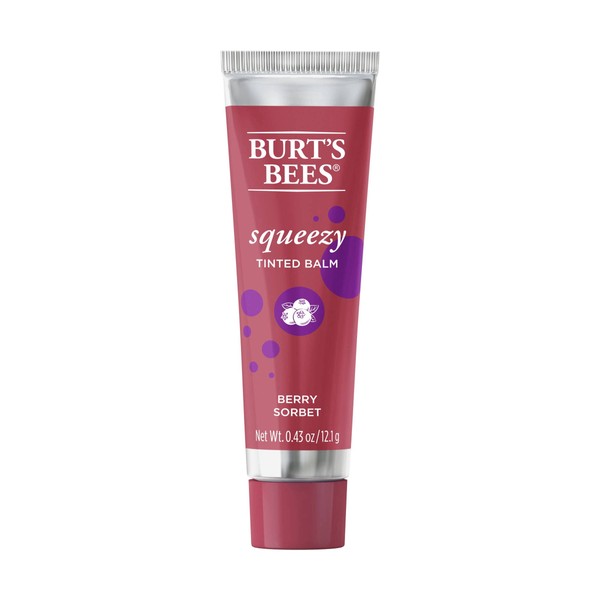 Burts Bees Squeezy Tinted Lip Balm - Berry Sorbet for Women 0.43 oz Lip Balm