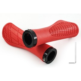 MAJOYLIFE Bicycle Grips, Ergonomic Grips for MTB, BMX, Scooter, Road Bike with 22 mm Handlebar (Red)