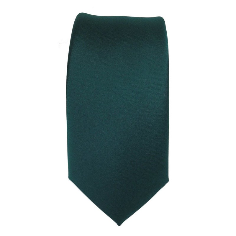 TigerTie Slim Satin Tie in Solid Colour in Various Colours