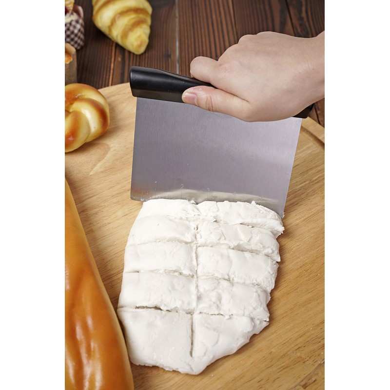 Spring Chef Dough Bench Scraper for Baking with Markings -