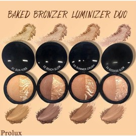 Baked Bronzer Luminizer Duo - Color: #1-Sun Kiss