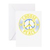 CafePress Choose Peace Save Ukraine Folded Greeting Card Glossy