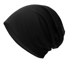 Utaly Lightweight-Knit Slouchy-Beanies for Women Men - Winter-Hats Soft Warm Ladies Slouch-Knitted-Skull Beanies Cap Black