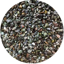 GAF TREASURES 0.5 Pound Natural Semi Tumbled Rhyolite Gemstone Chips, Crushed Mini Rhyolite Crystals, Undrilled Crystal Chips (Rhyolite)