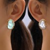 2 Pairs Exquisite Irregular Baroque Pearl Gold Stud Earrings for