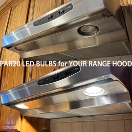 Drart PAR20 LED Range Hood Light Bulbs Under Hood 60W Incandescent Stove Light