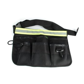 Silfrae Reflect Waterproof 600D Canvas Tool Belt Waist Tools Pouch Waist Tools Bag (Black, L)