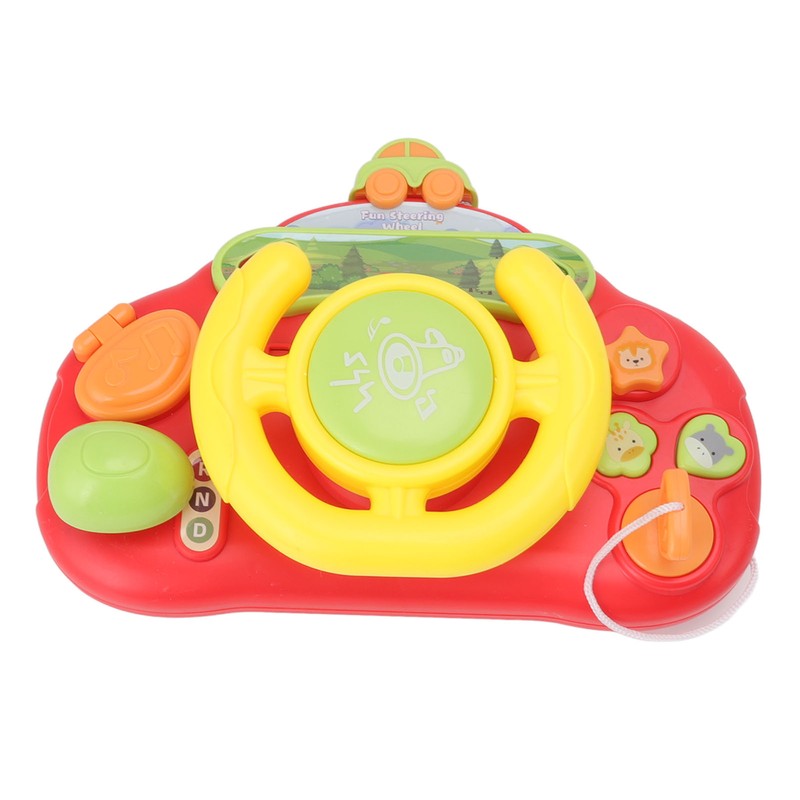 Simulation Steering Wheel Toy Free Rotation Music Sound Educational Driving