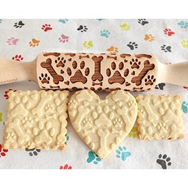 Paws, Bones and Hearts Embossed Rolling Pin
