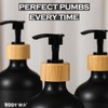 Shampoo and Conditioner Dispenser,16.9oz Set of 3 Plastic Refillable Shower