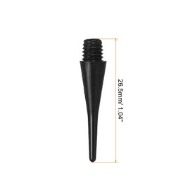 wenrescry Pack of 200 Plastic Dart Tips, Soft Dart Tips with 2BA Thread, Durable Replacement Tips for Soft Darts, Easy to Change, Dart Accessory for Dart Sports Enthusiasts (Black