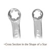 VORX TORX Spanner Set 6 Piece SPANNERS Double END E6