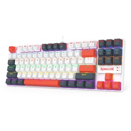 Redragon K552 Mechanical Gaming Keyboard, 87-Key Compact, LED Gaming Keyboard with Red Switches, Anti-Ghosting, Metal Frame for PC Gaming & Typing, Beginner-Friendly (Neo Nocturne)