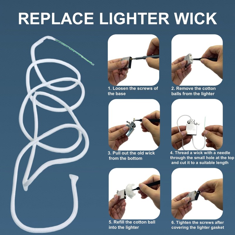 Tatzeland Lighter Flint Kit, 100 Pieces High Performance Flints with