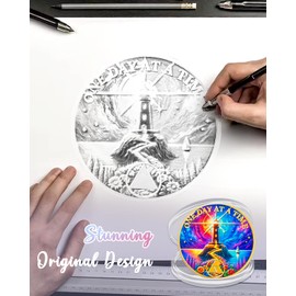 CHURYUML 10 Year Sobriety Coin - One Day at a Time Sober Chip, Ten Year AA Coins Recovery Anniversary Medallions Alcoholics Anonymous Token Sobriety Gifts for Women & Men Celebrating Milestones