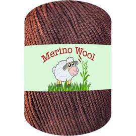 Sunny Cat 100% Pure Merino Wool Yarn for Knitting – 6pcs Merino Wool Yarn for Knitting and Crocheting – 1.8oz(10.8oz) Wool Skeins – Light/DK Weight –130yrds (780yrds Total) (23 Cafe Noir)