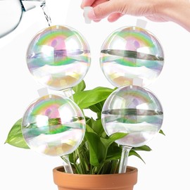 13 oz Up 2 Weeks Large Plant Watering Globes - Self Watering Bulbs for Indoor & Outdoor Plants, Glass Water Globes, Slow Watering for Plants While Away, Self Watering Planter Insert 4 Pack