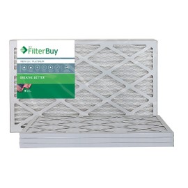 Filterbuy 16x25x1 Air Filter MERV 13 Optimal Defense (4-Pack), Pleated HVAC AC Furnace Air Filters Replacement (Actual Size: 15.50 x 24.50 x 0.75 Inches)