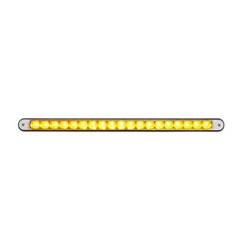 United Pacific 36490 19 LED 12" Reflector Light Bar with Black Housing (Amber LED/Clear Lens)