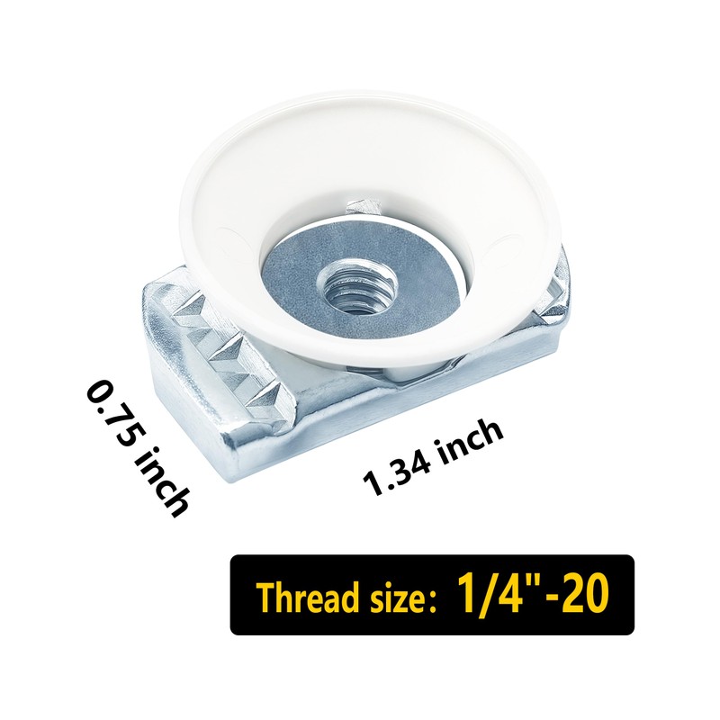 SIHAI 30-Pack 1/4"-20 Strut-Channel Cone Nuts, Position-Exact for Easy Installation,