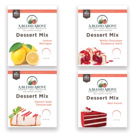A Blend Above No-Bake Dessert Mixes, Best Sellers - Royal Hawaiian, White Chocolate Raspberry, Red Velvet, Lemon