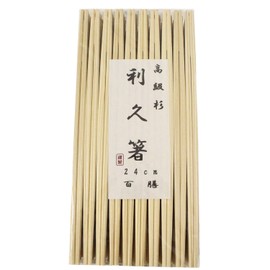 Industrial 割ri箸 Yoshino Cedar 利休 Chopstick 100 Pairs in the heart of the hostess 24 cm