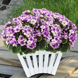 Betylifoy 3 Pack Artificial Flowers for Outdoor 18'' Silk Geranium Flower Purple Faux Geranium Bush UV Resistant Garden Plants Fake Flowers Branch for Home Wedding Kitchen Table Centerpiece Decor