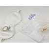 Classy Bride - Tanga de encaje para novia, Blanco, azul,