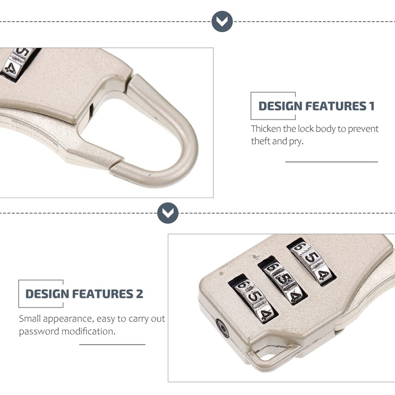 EXCEART 4 Digit Lock Mini Locks 6pcs 3 Digit Lock