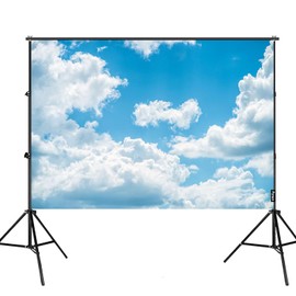 Pznen Blue Sky Sunny Day Clouds Sunshine Wall Hanging Tapestry Home Decorative Polyester Backdrop for Living Room Bedroom 80x60 Inch