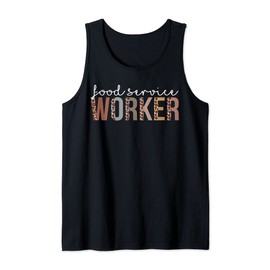 Leopard Food Service Worker Appreciation healthcare workers Tank Top