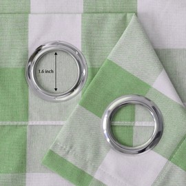 NATUS WEAVER Buffalo Check Curtains 72 inches Long Basement Green and White Gingham Plaid Kitchen Window Curtain Panels Living Room Checker Drapes Bedroom Grommet Top Window Treatment 2 Panels