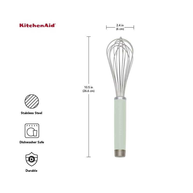 KitchenAid Gourmet Utility Whisk, 10.5-Inch, Matte Pistachio