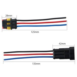 GTIWUNG 5 Kit 3 Pin Way Waterproof Electrical Connector Wire, Automotive Wire Connectors, Car Plug Socket Kit with Wire, Insulated and Sealed, Terminal Connector