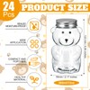 Mumufy 24 Pcs Bear Plastic Jar Empty Bear Bottle Large