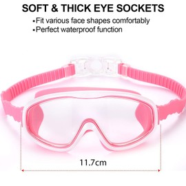 2 Pack Kids Swim Goggles, Swimming Glasses for Children from 3 to 15 Years Old