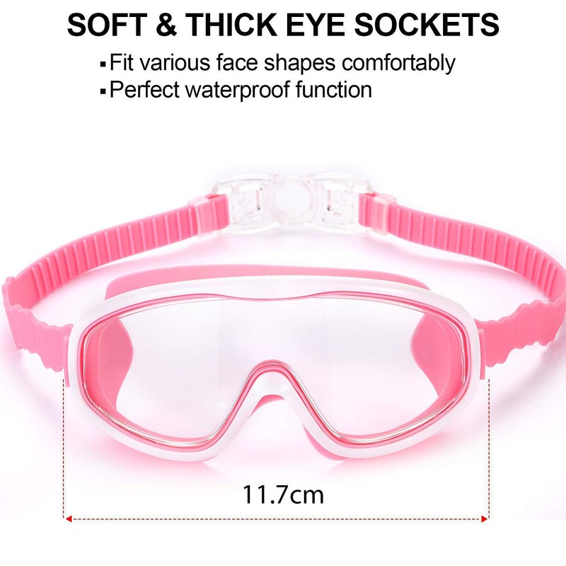 2 Pack Kids Swim Goggles, Swimming Glasses for Children from