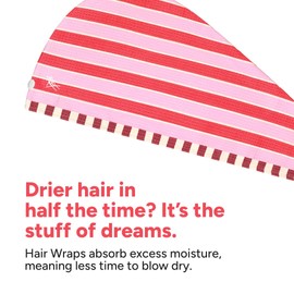 Dock & Bay Turban Hair Towel - For Home & the Beach - Super Absorbent, Quick Dry - Cherry Bomb