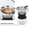 Reusable Glass Coffee Pot with Stainless Steel Filter Manual Drip
