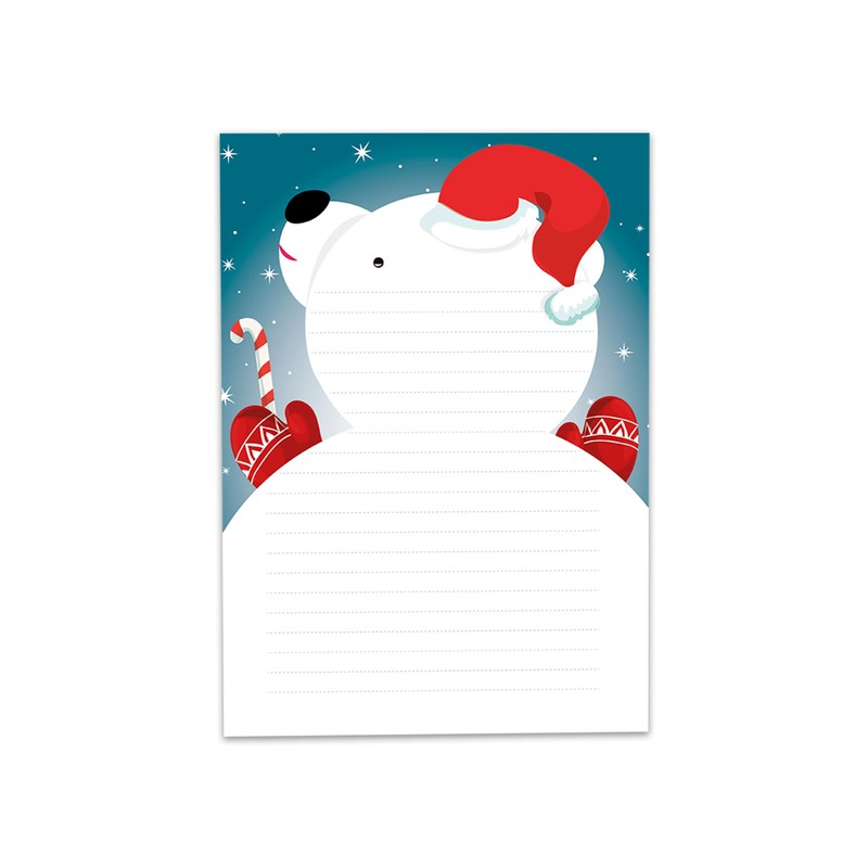 Writing Paper Set A5 Polar Bear Writing Pad Lined with