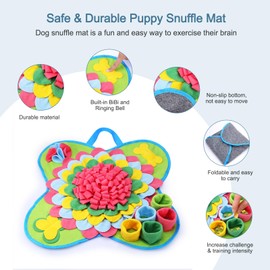 Ankilo Newest Snuffle Mat for Dogs, 20'' x 20'' Dog Feeding Mat for Smell Training Slow Eating, Dog Puzzle Mat, Dog Interaction Toys for Stress Release, for Small Medium Large Dogs