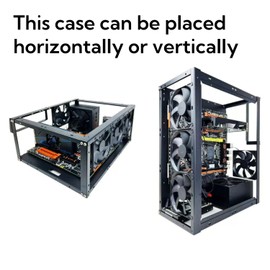 Yeiwenl DIY Computer Case PC Frame Desktop Chassis Stackable Rack Stand Open Air case Supports ATX ITX MacroATX E-ATX X79 X99 Motherboard, can be Stacked up to 10 Layers